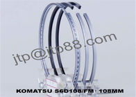 Chrome chapeou peças sobresselentes de KOMATSU o anel de pistão que de S6D155 ajustou 6128-31-2060 6128-31-2070